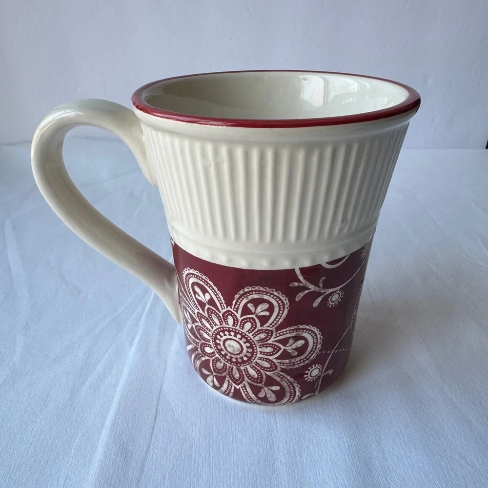 Pier 1 Imports Ironstone Maribeth Coffeee Mug